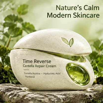 Centella Asiatica & Hyaluronic Acid Repair Cream – Time Reverse Formula