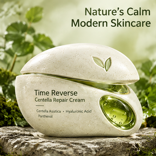 Centella Asiatica & Hyaluronic Acid Repair Cream – Time Reverse Formula
