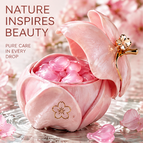 Cherry Blossom Heart Capsule Essence – Even Skin Tone and Deep Hydration